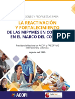 Presidencia Nacional de ACOPI y FAEDPYME Internacional y Colombia - 2020 - Relexiones y Propuestas para La Reactivación y Fortalecimien