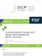 Experiences From OCP Gear Deployments With Telcos