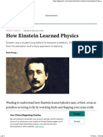 How Einstein Learned Physics