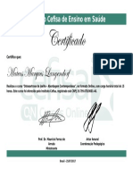 certificado OSTEOARTROSE