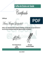 Certificado OSTEOARTROSE