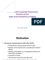 Xamining The Corporate Governance Practices of The State Level Enterprises of Odisha