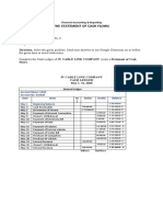 The Statement of Cash Flows: Direction: Solve The Given Problem. Send Your Answers To Our Google Classroom On or Before