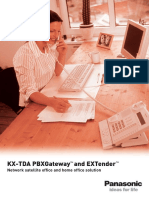 Kx-Tda Pbxgateway and Extender: Network Satellite Office and Home Office Solution