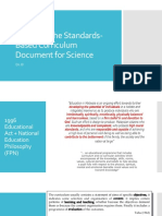 w2 Design of The Standards-Based Curriculum Document For Science