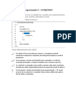 Programação II - Manipulação de literais e estruturas de dados