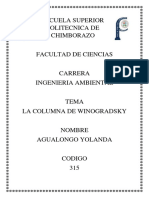 Reporte Fotográfico Columna de Winogradsky-Agualongo Yolanda