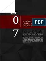 Unit 7 - Introduction To Predictive Analytics