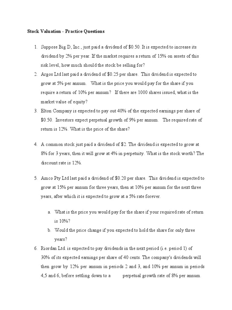Stock Valuation Methods Explained | PDF | Dividend | Discounted Cash Flow