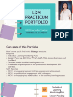 LDM Practicum Portfolio: LDM Course For Teacher