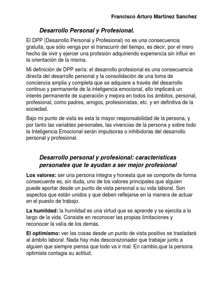 Desarrollo Personal y Profesional | PDF | Desarrollo personal | Liderazgo