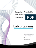 Lab Programs: Computer Organization and Architecture