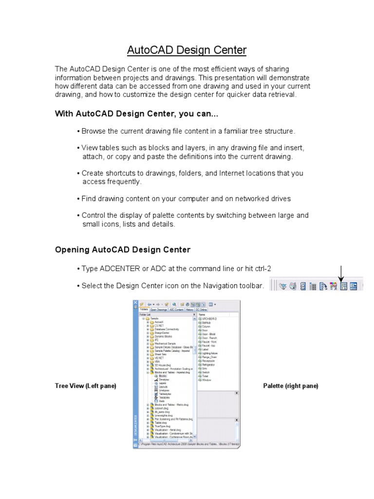 Cad Designcenter – Create Design Center Autocad – GCARM