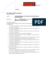 Carta Nº08-2019-Mst - Incompatibilidad de Planos de Estructuras y Arquitectura