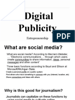 Digital Publicity: Entrepreneurship