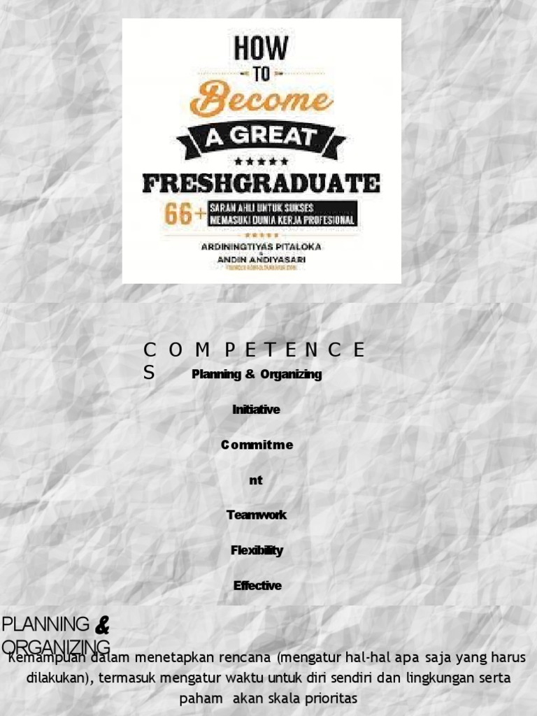 How To Become Great Freshgraduate | PDF | Pengembangan Diri