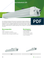 Luminária Hermética Industrial LED para Indústria e Comércio