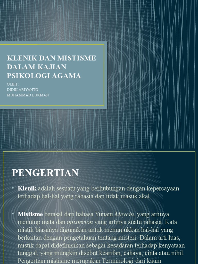 Klenik Dan Mistisme Dalam Kajian Psikologi Agama | PDF