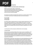 Module I Principles of Shelf Life Chapter 2. Modes of Food Deterioration and Food Losses