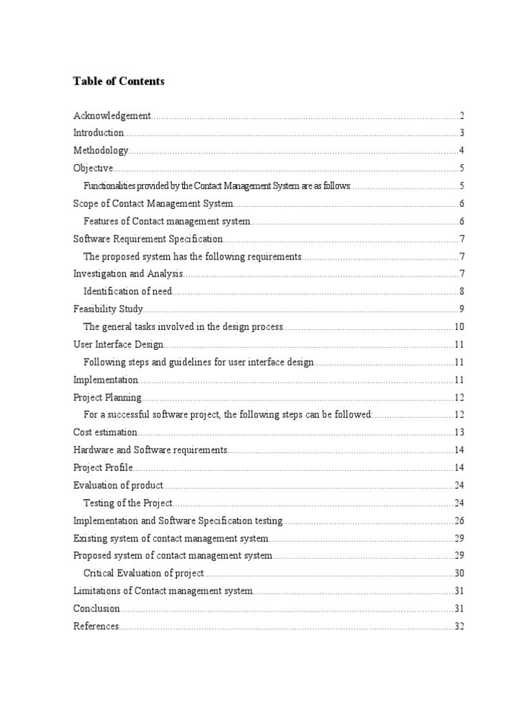 Contact Management System Overview | PDF | Software Testing ...