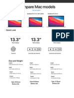 Mac - Compare Models - Apple 2021