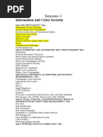 Semester-I: Information and Cyber Security