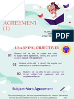 Subject-Verb Agreement (1) : Class Xi Grammar Semester 1 Wisely Leo Candra, S.S