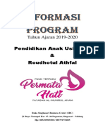 informasi program Tahun Ajaran 1920