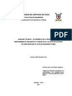 Análisis Técnicoeconómico de La Realización de Mantenimiento Preventivo y Predictivo A Flotas de Equipos de Perforación PV 351E en Radomiro Tomic