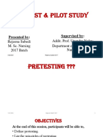Pretest & Pilot Study Overview