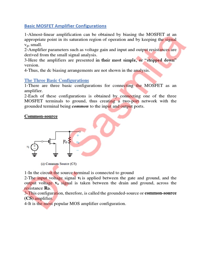 Mod 3 1 | PDF | Amplifier | Mosfet