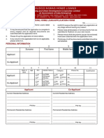 Hudco Niwas Home Loans: Individual Home Loan Application Form