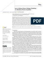 Energies: Comprehensive Review of Short-Term Voltage Stability Evaluation Methods in Modern Power Systems