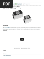 Classification of Electronic Filters