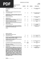 Schedule of Work: Sub-Heads and Item of Work Quantity Unit RATE (RS) RATE (In Words)