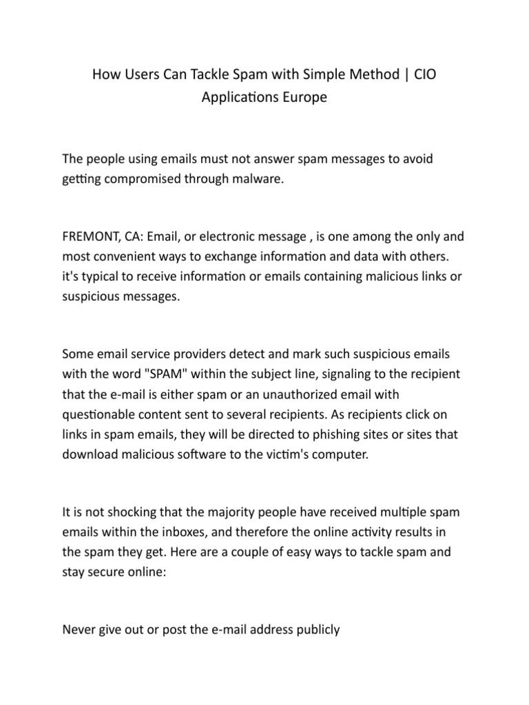 Combatting Spam: Essential Strategies | PDF | Email Spam | Spamming