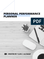 Personal Performance Planner: CREATED BY: T.J.M.C. Van Bedaf