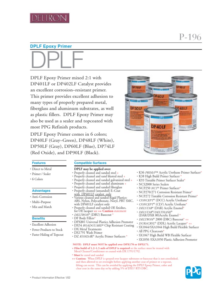 P196_DPLF_DP90LF_Epoxy_Primer Epoxy Materials