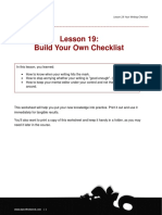 Build Your Own Writing Checklist