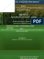 Agricultural Supply and Marginal Cost Curve