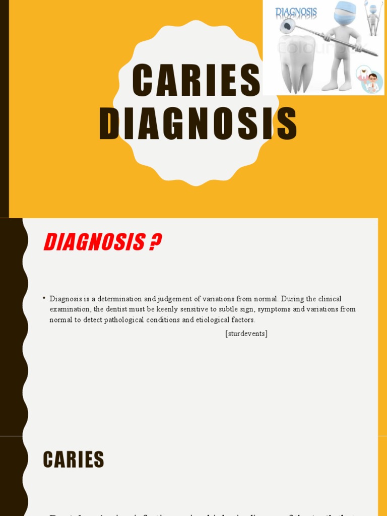 Caries Diagnosis | PDF | Radiography | Tooth Enamel