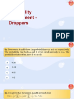 Probability Assignment - Droppers