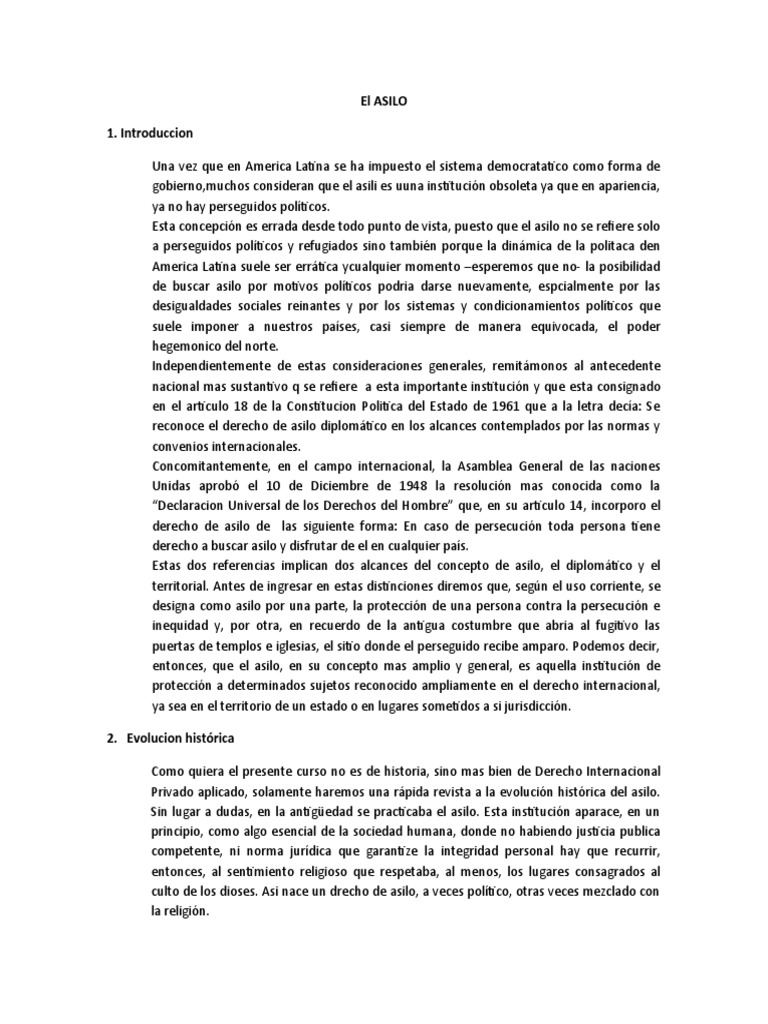 Derecho de Asilo en América Latina | PDF | Estado (política) | Extradición