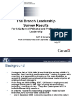 The Branch Leadership Survey Results: For A Culture of Personal and Professional Leadership