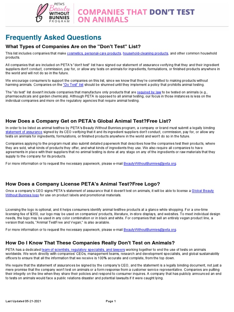 Companies Dont Test PDF Cosmetics People For The Ethical