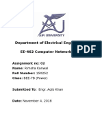 Department of Electrical Engineering EE-462 Computer Networks Lab