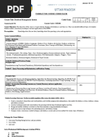 Format For Course Curriculum: Annexure CD - 01'