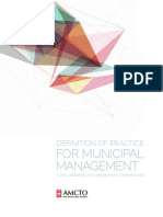 For Municipal Management: Definition of Practice