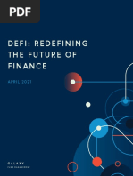 Defi: Redefining The Future of Finance: APRIL 2021