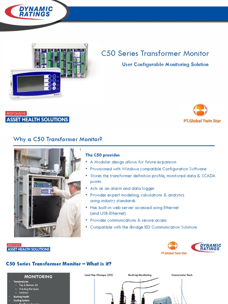 C50 Transformer Monitor Overview | PDF | Scada | Transformer